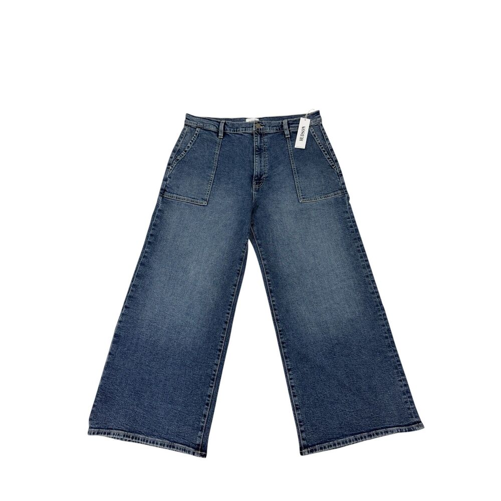 NWT Hudson Jeans Blue Wide Leg Denim Pants Size 31 - Picture 2 of 10